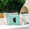 Royal Dachshund on Turquoise Design by Amelia Noyes Outdoor Printed Pillow